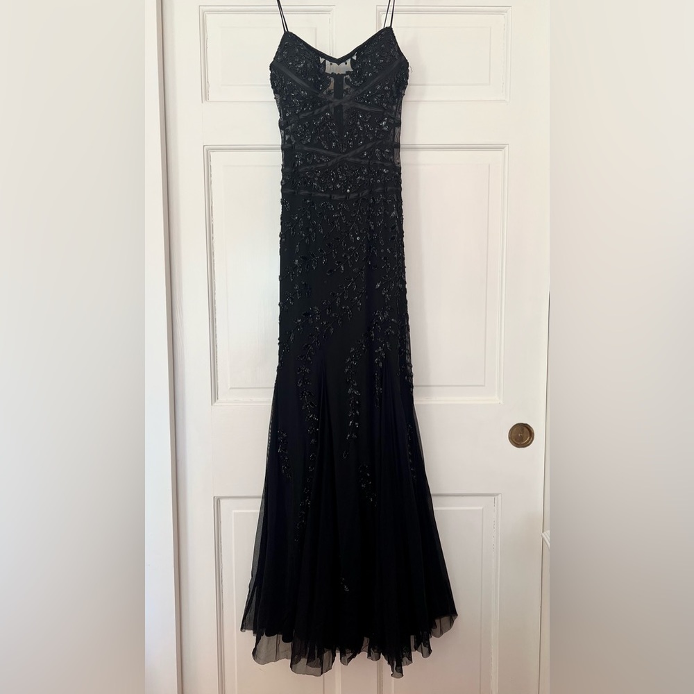 Beaded Women's Black Formal Gown